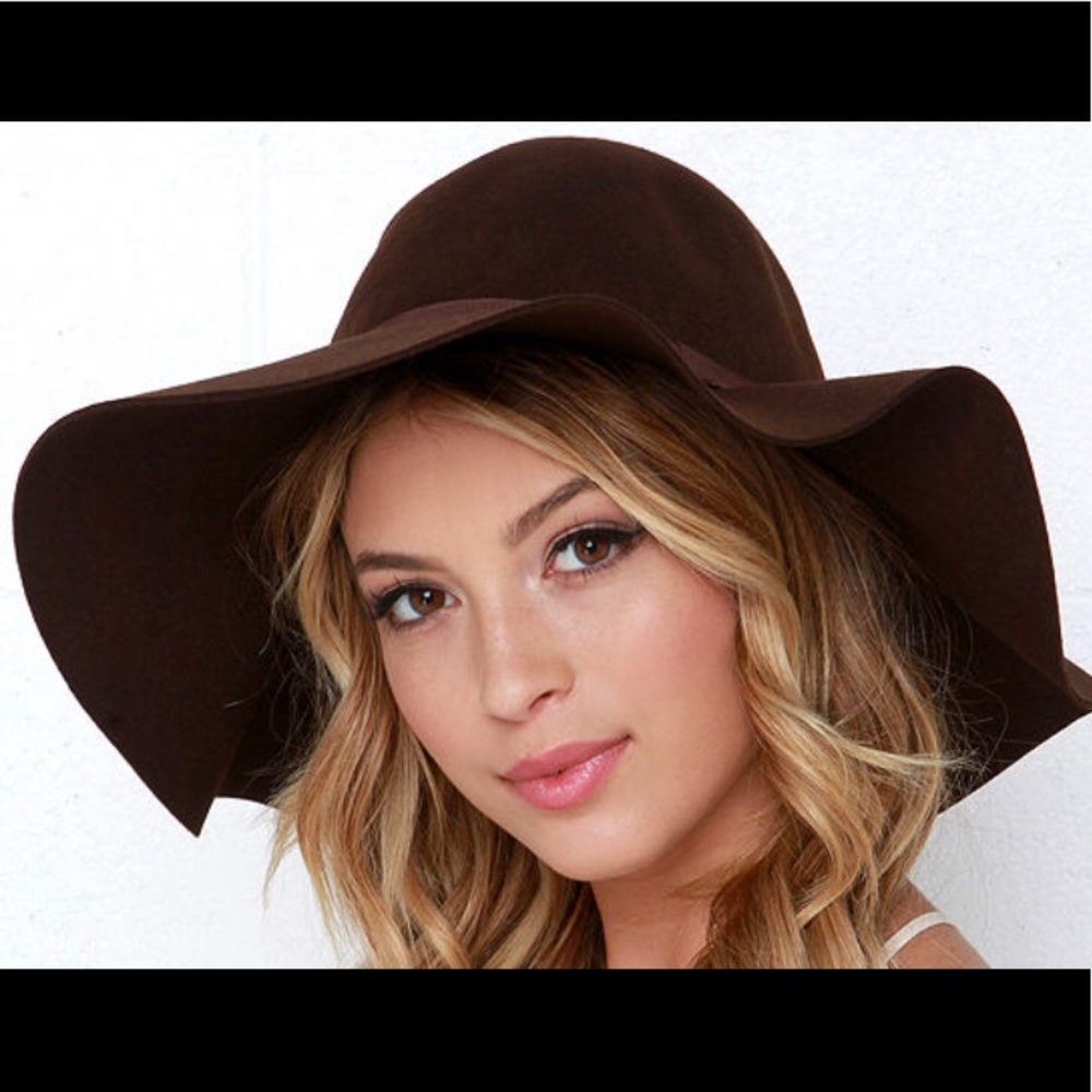 Brown Suede Fall Floppy Hat